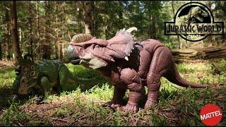 Jurassic World Chaos Theory Pachyrhinosaurus Wild Roar Epic Evolution Mattel Review