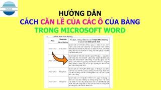 Cách căn lề các ô của bảng trong Microsoft Word | VniTeach Channel