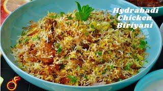 Easy Hydrabadi Chicken Dum Biriyani | ഹൈദരാബാദി  ചിക്കൻ ദം ബിരിയാണി | Veena's Curryworld | Ep:835