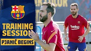  MIRALEM PJANIĆ'S first training session as a BARÇA PLAYER! ️