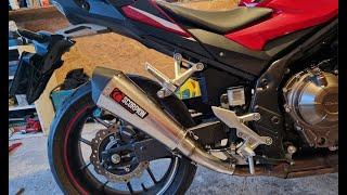 Honda CBR500R 2022 Stock vs Scorpion Exhaust Slip On