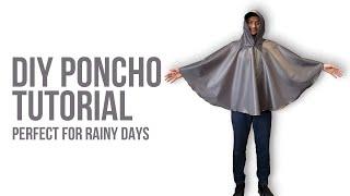 DIY Waterproof Poncho Tutorial | Step by Step Guide | FREE Pattern