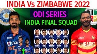 India Vs Zimbabwe ODI Series 2022 - Team India Final Squad & Match Schedule | Ind Vs Zim Series 2022