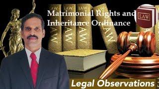 Matrimonial Rights and Inheritance Ordinance | Tamil | Selvakkunapalan | Legal Observations