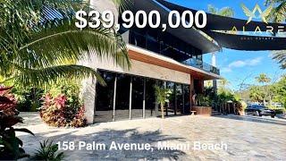 Touring a $39,900,000 Miami Waterfront Modern Mansion with Amazing City Views and supercar garage!