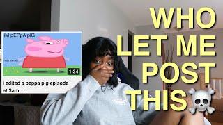 REACTING TO MY PEPPA PIG VIDEO