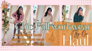 CHIC FALL WORKWEAR TRY ON HAUL | ANN TAYLOR SALE | JEWEL TONE FALL OUTFITS