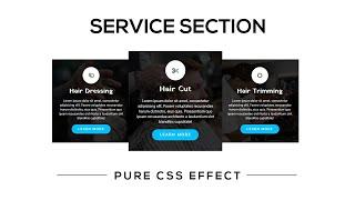 Creative Service Section using HTML & CSS