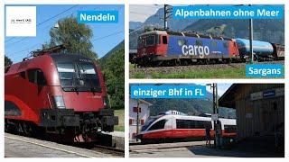 Sargans & Kreuzung in Nendeln, Liechtenstein | Alex E | Alpenbahnen ohne Meer Roadtrip Teil VI