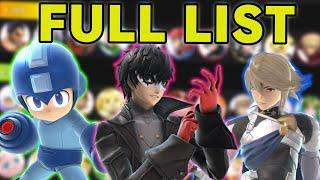 NEW SMASH ULTIMATE TIER LIST (Full List)