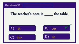 "English Grammar Quiz: Test Your Skills!"