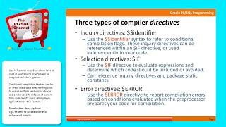 MNG4: Conditional Compilation in PL/SQL (PL/SQL Channel)