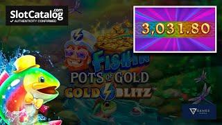 Mega win. Fishin' Pots of Gold: Gold Blitz slot from Gameburger Studios