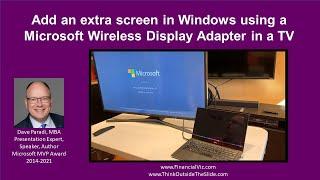 Add a display in Windows using the Microsoft Wireless Display Adapter in a TV