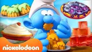 Смурфики | Вкусный Марафон Еды от Смурфиков  | 30 Минут Компиляция | Nickelodeon Cyrillic