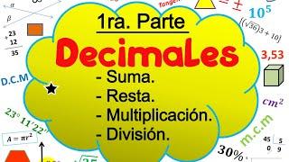 Operaciones con decimales, cómo sumar, restar, multiplicar y dividir con decimales.