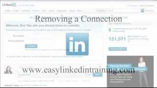 Linkedin Training- Remove a Connection from Linked In