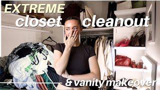 CLEANING OUT MY ENTIRE CLOSET || Huge Closet Clean Out, Building my dream wardrobe * productive *