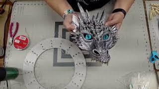 How to Make an Ice Blue and Silver Dragon Wreath