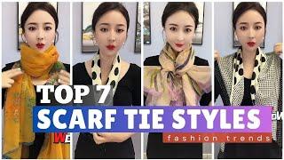 Top 7 popular ways to wear a Scarf | Easy stylish ways to tie a scarf? P#301023 #scarfwearing