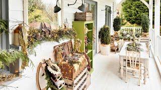 PORCH Christmas Decorating IdeasNatural Christmas DecorRustic Elegance