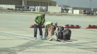 Bagram AirField, Afghanistan. Bottled water put to bad use