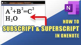 OneNote - How to SUBSCRIPT & SUPERSCRIPT (Keyboard Shortcuts for Windows & Mac)