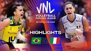  BRA vs.  ITA - Highlights Week 3 | Women's VNL 2023