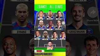 FRANCE ALL TIME BEST XI #france #french #mbappe #henry #football #worldcup @ALLPENALTIES