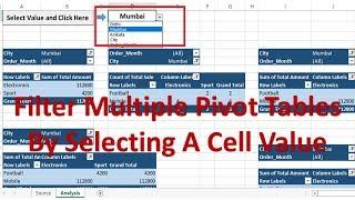 VBA to Change Filter in Multiple Pivot Tables based on A Cell Value