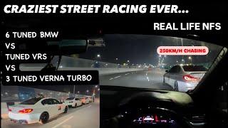 Craziest Street Racing Ever , Tuned Bmw , Tuned Vrs , Tuned Verna Turbo Real Life NFS