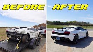 Rebuilding My Crashed Lamborghini Gallardo In 10 Minutes!!