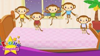 Five Little Monkeys Jumping on the Bed - Nursery Popular Rhymes - English Song For Kids - Music