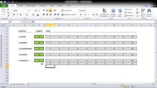 How to use COUNTIF COUNTIFS COUNT COUNTA COUNTBLANK functions in Excel 2016