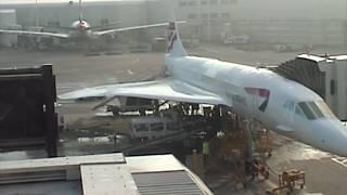 Concorde from Check-in, incredibly fast take-off! in-flight, and arrival-see sound barrier wave!!