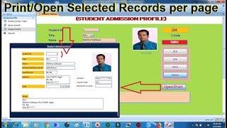 Microsoft Access print selected records | display single record per page