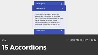 15 CSS Accordions