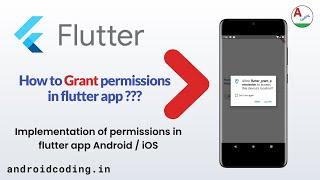 Run Time Permissions in Flutter | Add, Request, Check Permission | Added Subtitles | Source in Desc