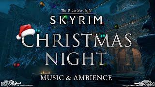 Christmas Night in Skyrim | Festive & Peaceful Skyrim Music & Ambience | 3 Hours