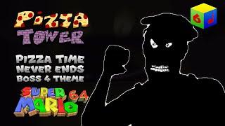 Pizza Tower - PIZZA TIME NEVER ENDS (BOSS 4 Theme) | SM64 Remix