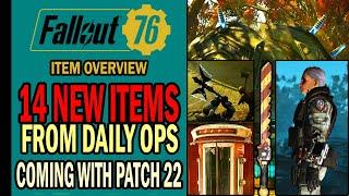 Fallout 76 - 14 New Items Live with Update 22 | Daily Ops Unique Rewards | Item Overview