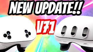 QUEST VR NEWS: Quest 3 & 3S "BIG" NEW UPDATE V71: Release Date