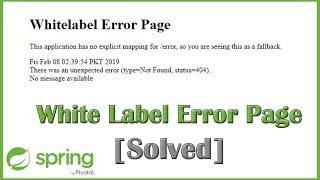 Whitelabel Error page