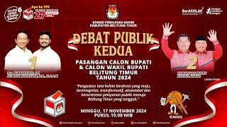 LIVE: DEBAT PUBLIK KEDUA Calon Bupati dan Calon Wakil Bupati Pilkada Belitung Timur 2024