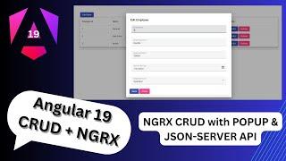 Angular 19 CRUD with NgRx, JSON-Server & Modal Popups - Step-by-Step Guide