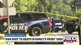 Man shot to death in front of house in Daphne