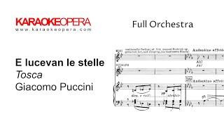 Karaoke Opera: E Lucevan le Stelle - Tosca (Puccini) Orchestra only version with score