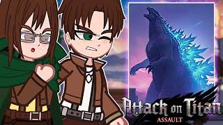 Attack On Titan React to Godzilla || AOT React || Gacha React - TikTok Edits