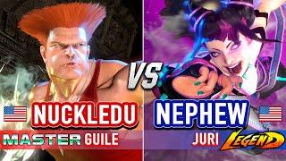 SF6  NUCKLEDU (Guile) vs NEPHEW (Juri)  Street Fighter 6 High Level Gameplay