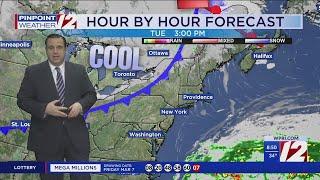 WPRI 12 Weather Forecast for 3/11/25:  Mild again today